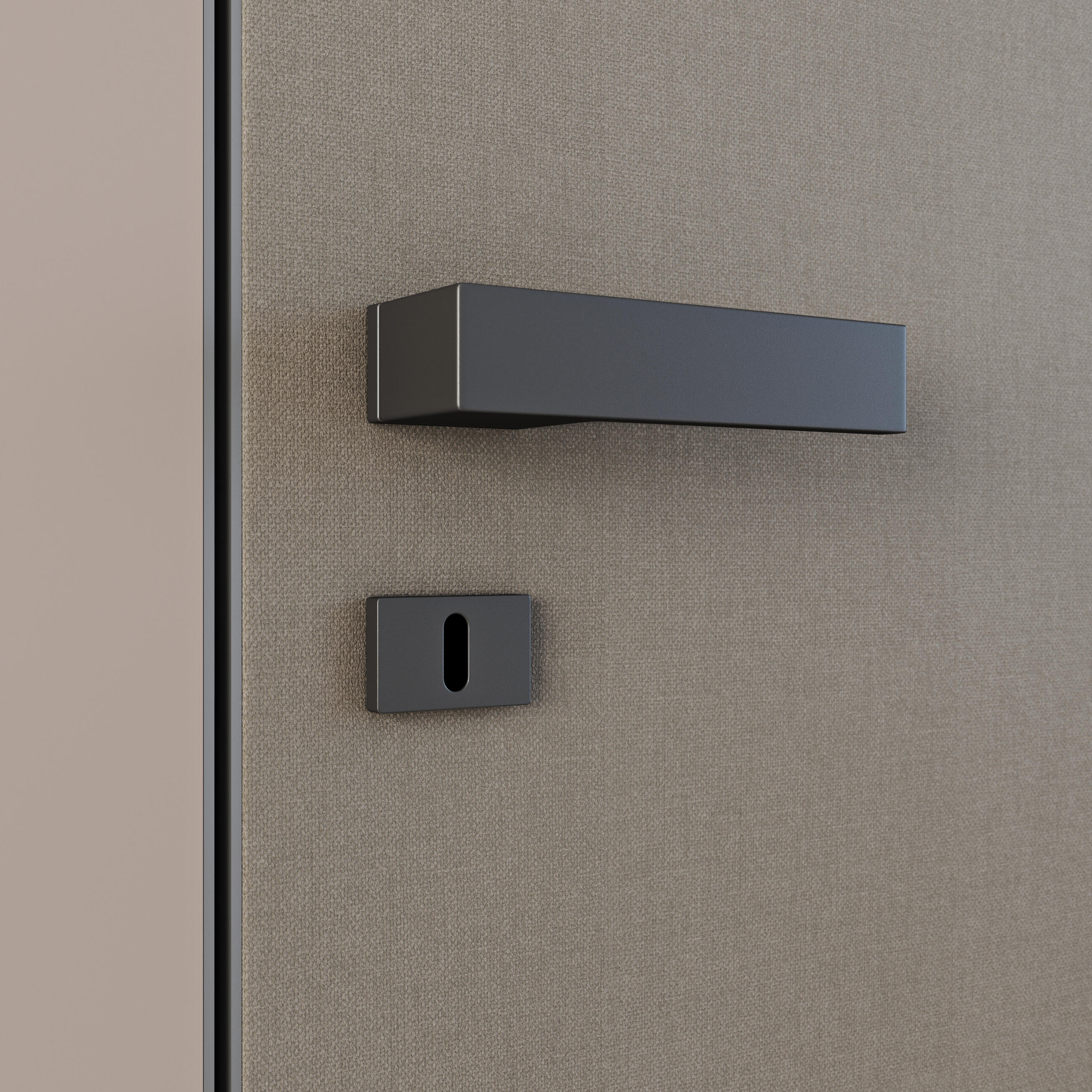 Master door with fabric