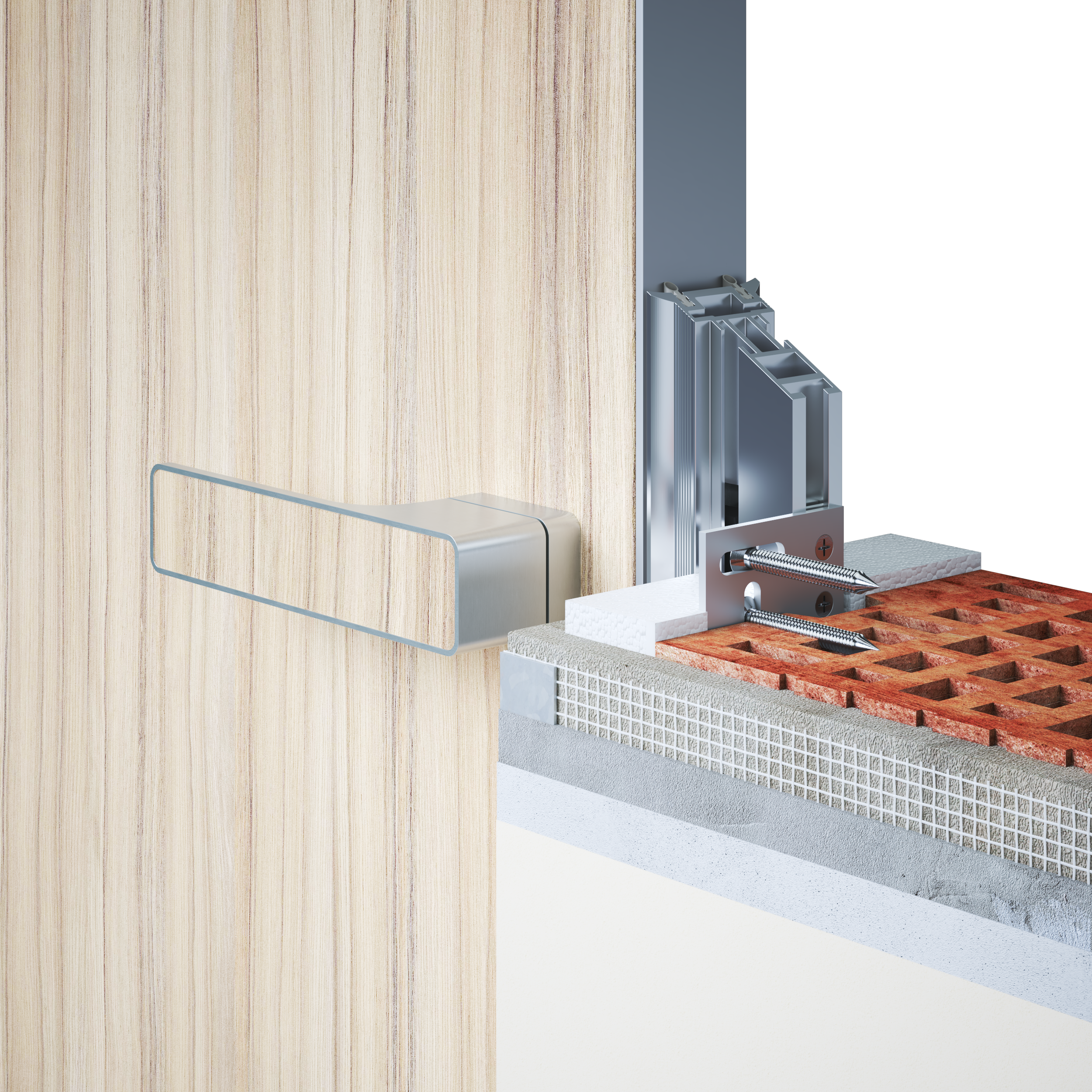 Dual concealed door frame