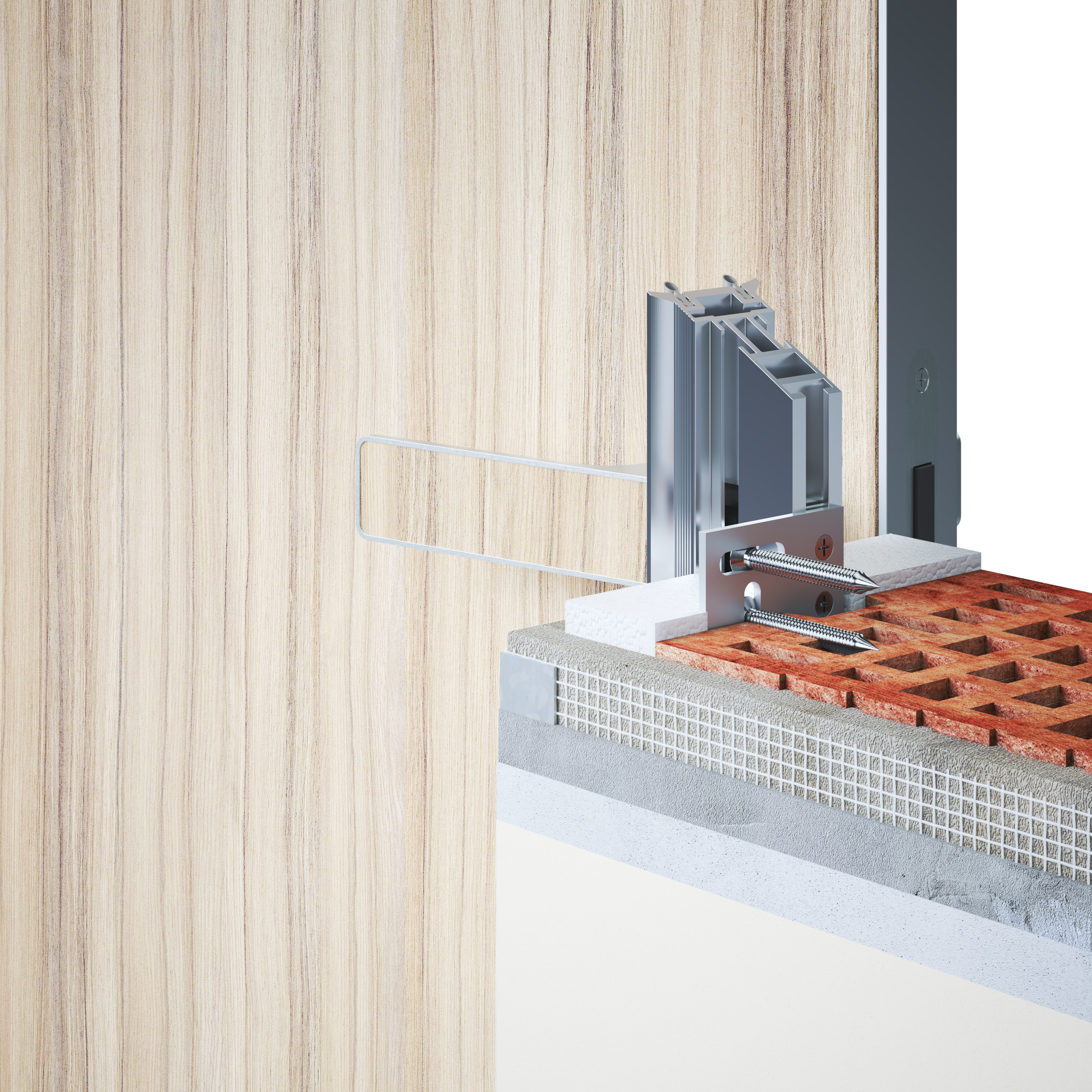 Dual concealed door frame