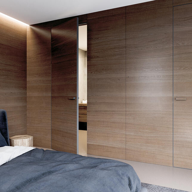 Timeless minimalist Master doors