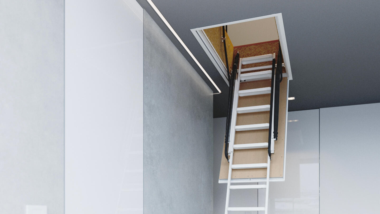 Stairs into the ceiling
